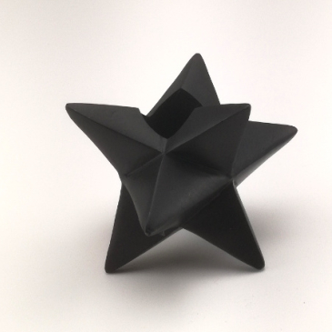 Stjerne lysestage Abi 6,5 cm - Sort
