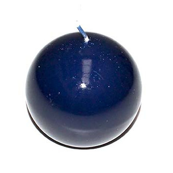 RESTSALG - Kuglelys lak Mørkeblå Ø8 x H8 cm