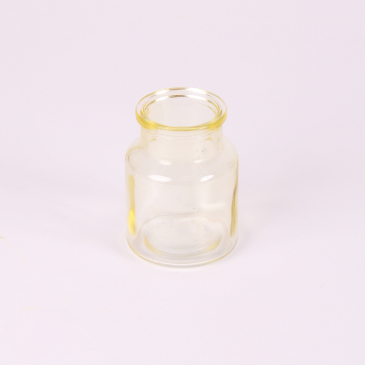 Glasflaske - 7 cm - Lysegul