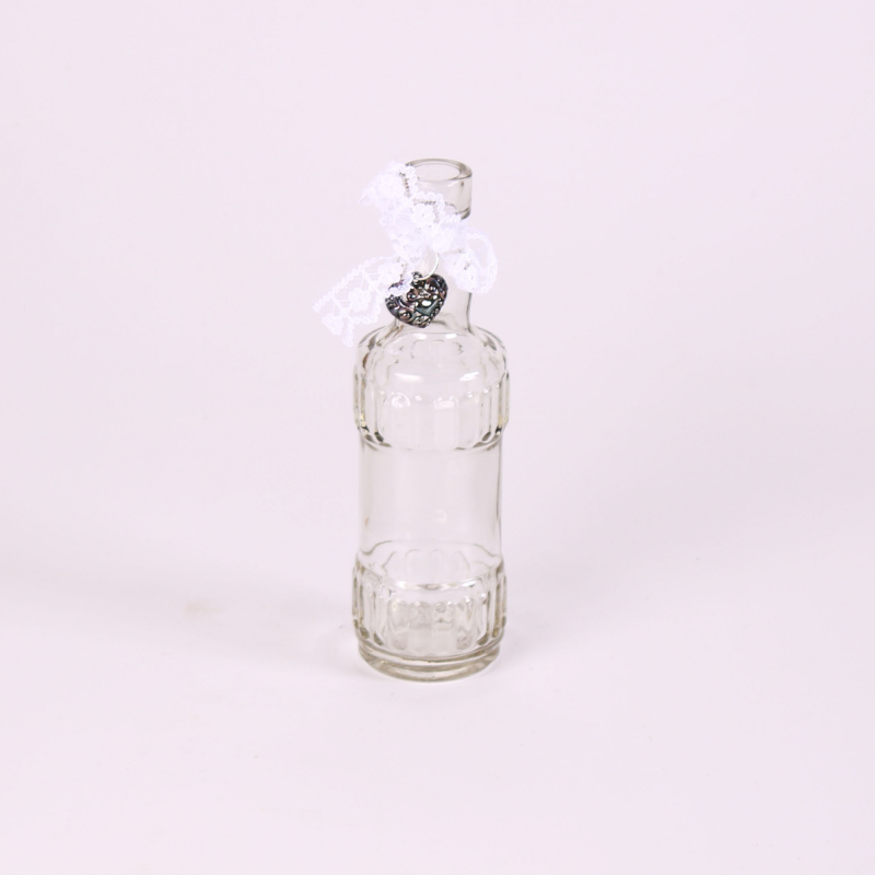 9: Flaskevase m/hjerte D - H17 cm