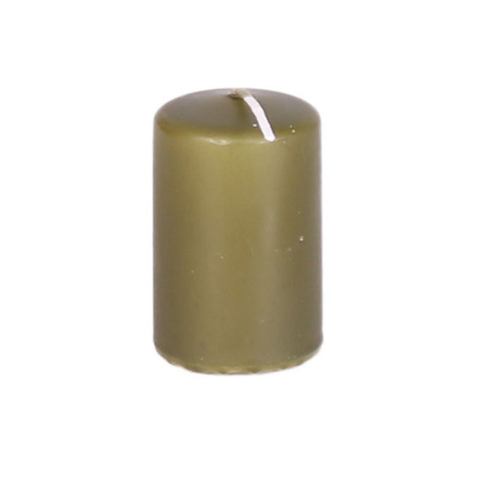 bloklys i mørk oliven 6 cm