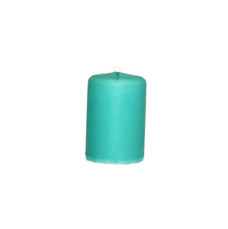 Bloklys - H 6 cm x Ø 4 cm -Jadegrøn