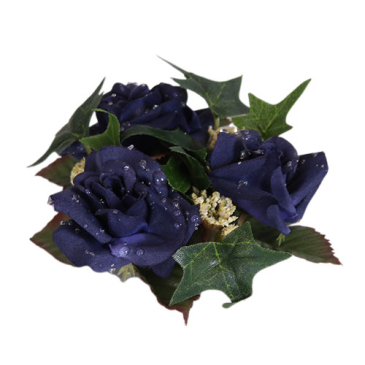 lyskrans mørke blå roser med vandråber