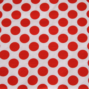 servietter med røde prikker