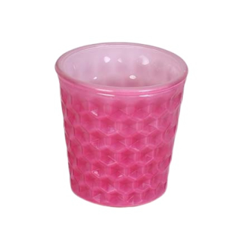 Blomsterskjuler Glas - Pink - 12 x 12 cm