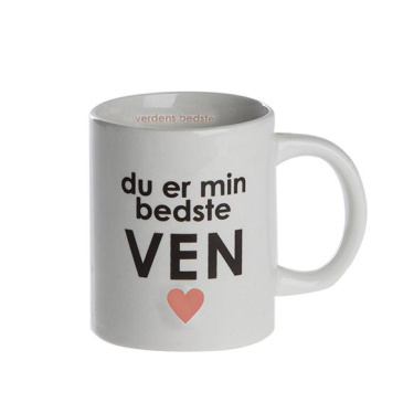 Krus Du Er Min Bedste Ven - Keramik - 9,5 x Ø 8 cm