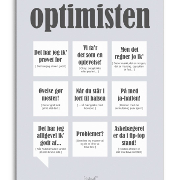 Dialægt plakat - Optimisten - A5