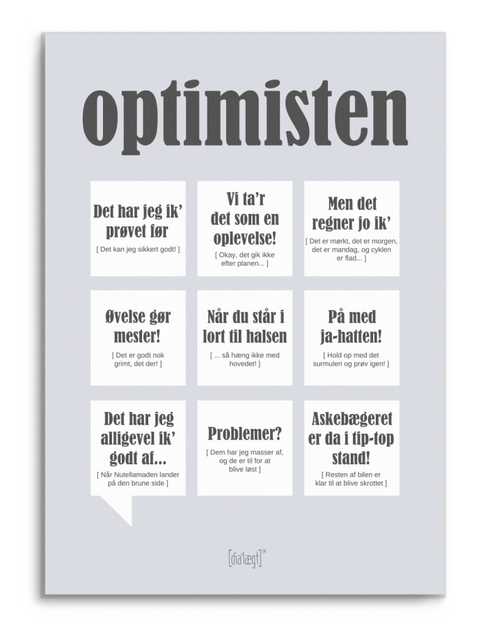 Dialægt plakat - Optimisten - A5