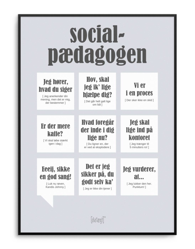 Dialægt plakat - Social Pædagogen - A5