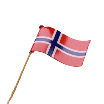 Norsk Flag på pind - 49 cm lang