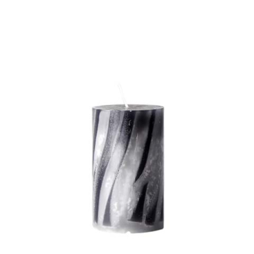 Grå marmor bloklys- Ø 6 x 10 cm