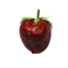 Jordbær plast - Rød 4-5 cm 