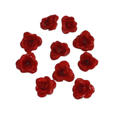 Rosenhoveder plast - Rød 1,8 cm - 10 stk