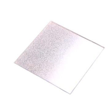 Spejlfad m/glimmer på halvdelen - Sølv - 10 cm x 10 cm
