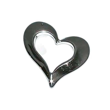 Hjerte twist - Sølv - 5 cm