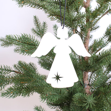 Engel ophæng på juletræ - Ryborg -Hvid