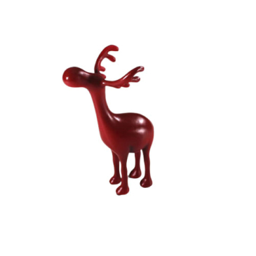Rudolf julerensdyr - Mat Rød - 21 cm