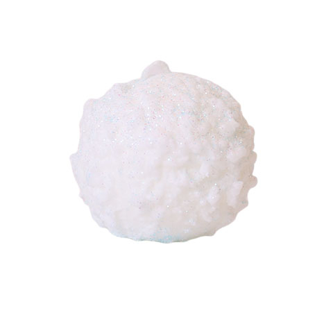 Sne kuglelys hvid m/glimmer 8 cm (5701141110065)