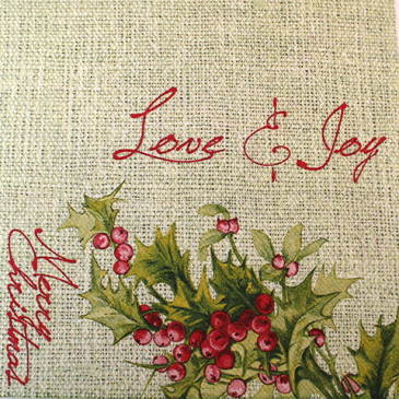 Tekstilserviet Love & Joy - 40 x 40 cm - 12 stk