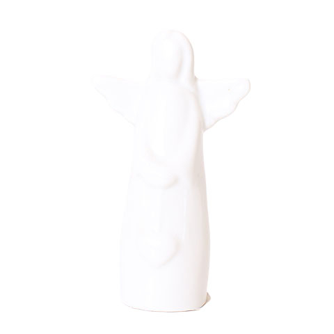 Engel m hjerte - keramik - H 11 cm