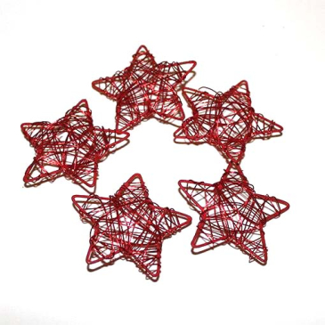stjerne wire rød lille