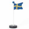 Bordflag i træ - 25 cm - Svensk