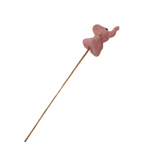 Lyserød Elefant på pind - H 6 cm