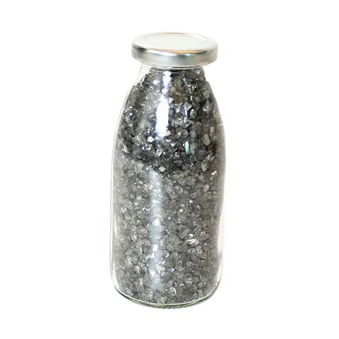 Knust glas i flaske - Mørkegrå - 550 gram