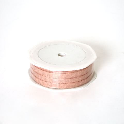 Texture stof bånd - Fersken farvet- 6 mm x 20 meter