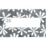 Bordkort sølvbryllup - Hvid og sølvfarvet - 10 stk