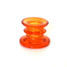 Lysestage glas - Mørk Orange - H 4 cm