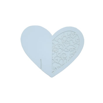 Bordkort - Hjerteformet til glas - 10 stk