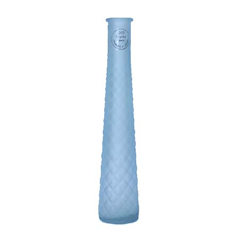5: Flaskevase Blå Mat - H 31 x Ø 6 cm