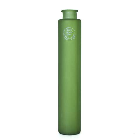 Flaskevase Mørkegrøn mat - H 31 x Ø 6 cm