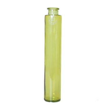 Flaskevase Gul glat - H 31 x Ø 6 cm