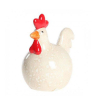 Keramik høne - Cremefarvet - H 10 cm