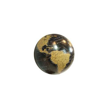 Globus dekorations kugle - Mat sort - Ø 10 cm