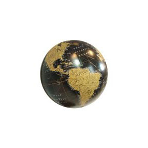 Billede af Globus dekorations kugle - Mat sort - Ø 10 cm hos Mystone