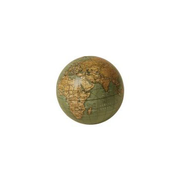 Globus dekorations kugle - Grøn - Ø 10 cm