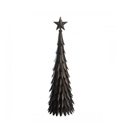 Juletræ metal - Sort  - H 35 cm