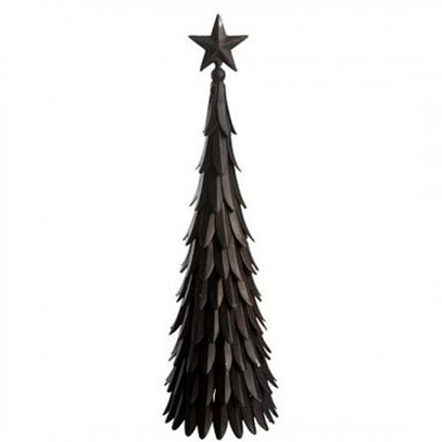 Juletræ metal - Sort  - H 45 cm