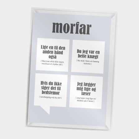 Dialægt- Kort med kuvert - Morfar- A7