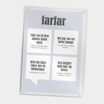 Dialægt- Kort med kuvert - Farfar- A7