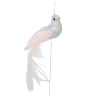 Fugl med lang hale - Champagnefarvet- L 12 cm