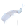 Fugl med lang hale - Sølvfarvet- L 12 cm