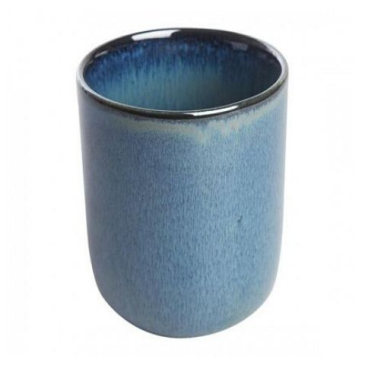 Keramik krus - H 11 cm - Blå