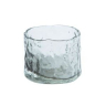 Fyrfadsstage glas Rio -Grå - H 6 cm