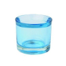 Fyrfadsglas - Ø 6,5 cm x H 6 cm - Blå