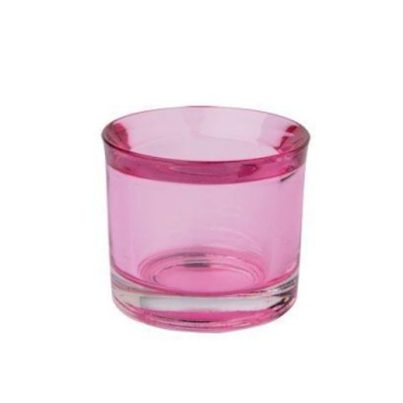 Fyrfadsglas - Ø 6,5 cm x H 6 cm - Lys Rosa
