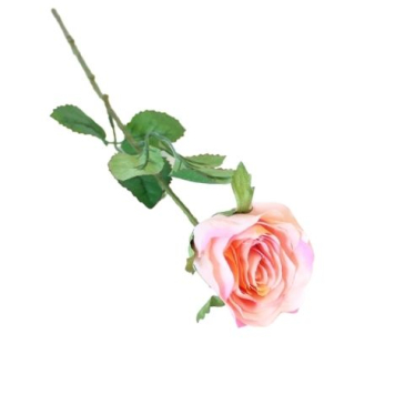 Kunstig Rose - Lyserød - L 45 cm